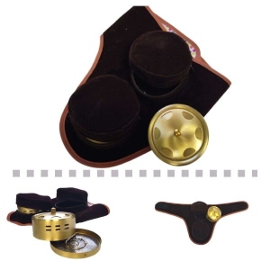 Moxa Burner Holder-Padded cloth holding two copper burner (included)